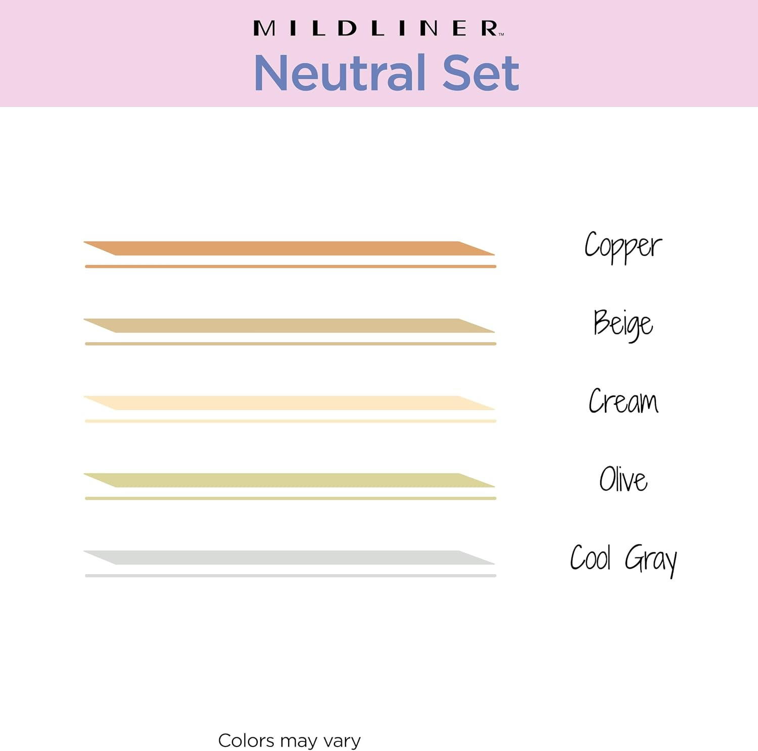 Zebra Pen Mildliner Double Ended Highlighter, Broad and Fine Point Tips, Assorted Neutral Vintage Ink Colors, 5-Pack, (78605) - 5, Midnight Hibiscus image number 6