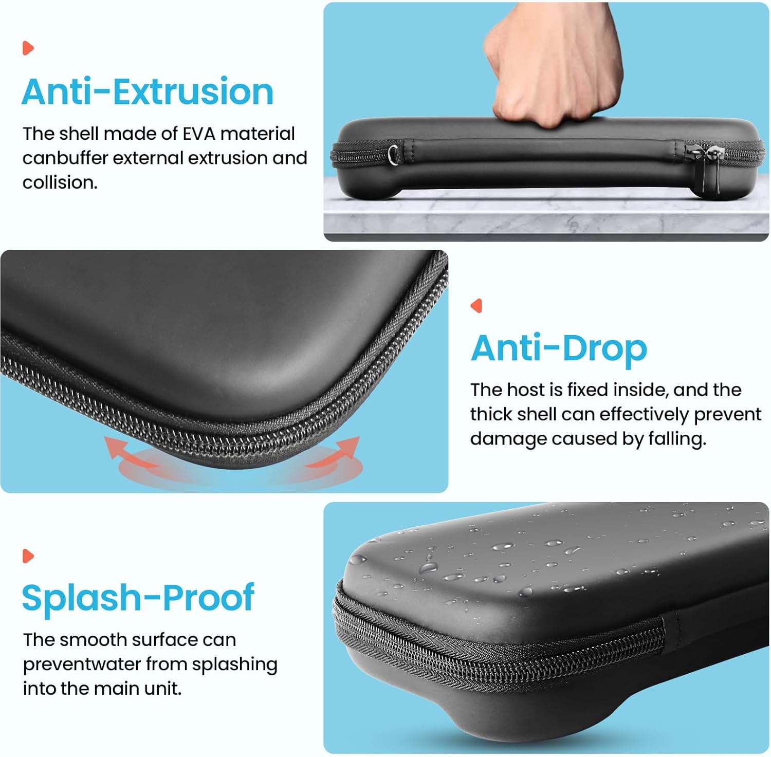 Rsaquar Carrying Case for Nintendo Switch 2 2025 - Shockproof Water-Resistant Hard Shell Travel Storage for Switch 2 & Accessories - Compact with 12 Game Cartridges, Pro Controller Pocket, Black image number 1