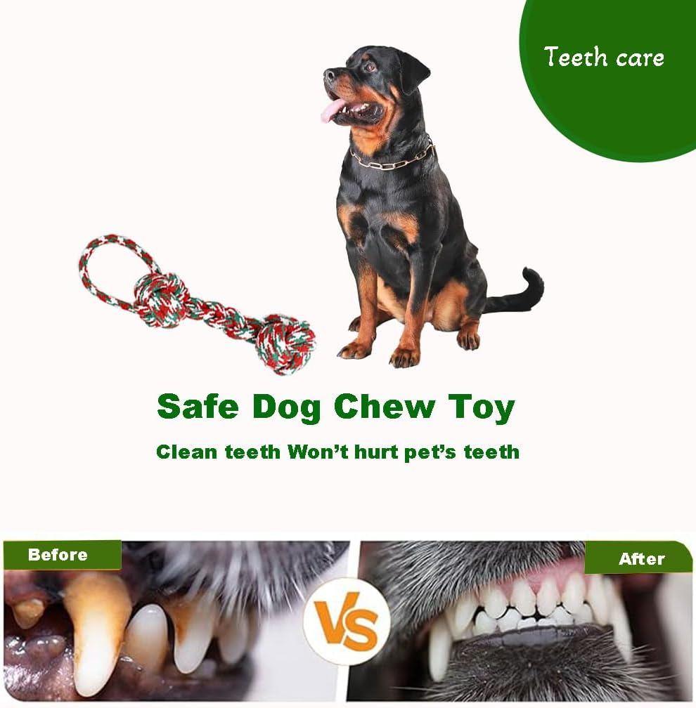 Dog Rope Toys, Interactive Dog Toys for Aggressive Chewers,Tug of War Dog Toy for Boredom, Teeth Cleaning, Suitable for Small Medium Large Dogs image number 3