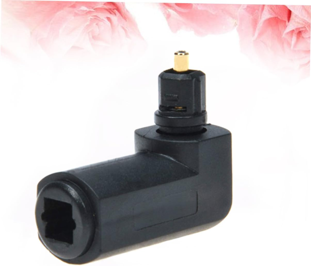 Jojofuny 5-Pack 90 Degree Bend Fiber Optic Adapter Mini Audio Connector for Home Theatre and Audio Systems Sturdy and Compact Design