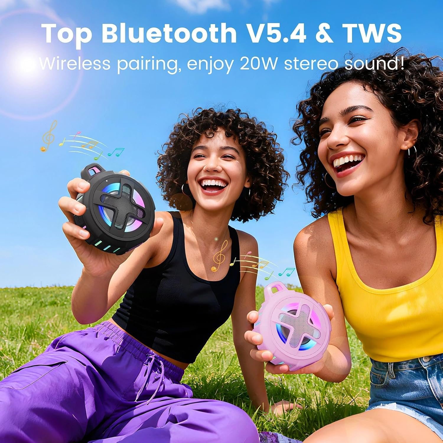 Xleader Portable Bluetooth Shower Speaker Pink - Pink image number 2