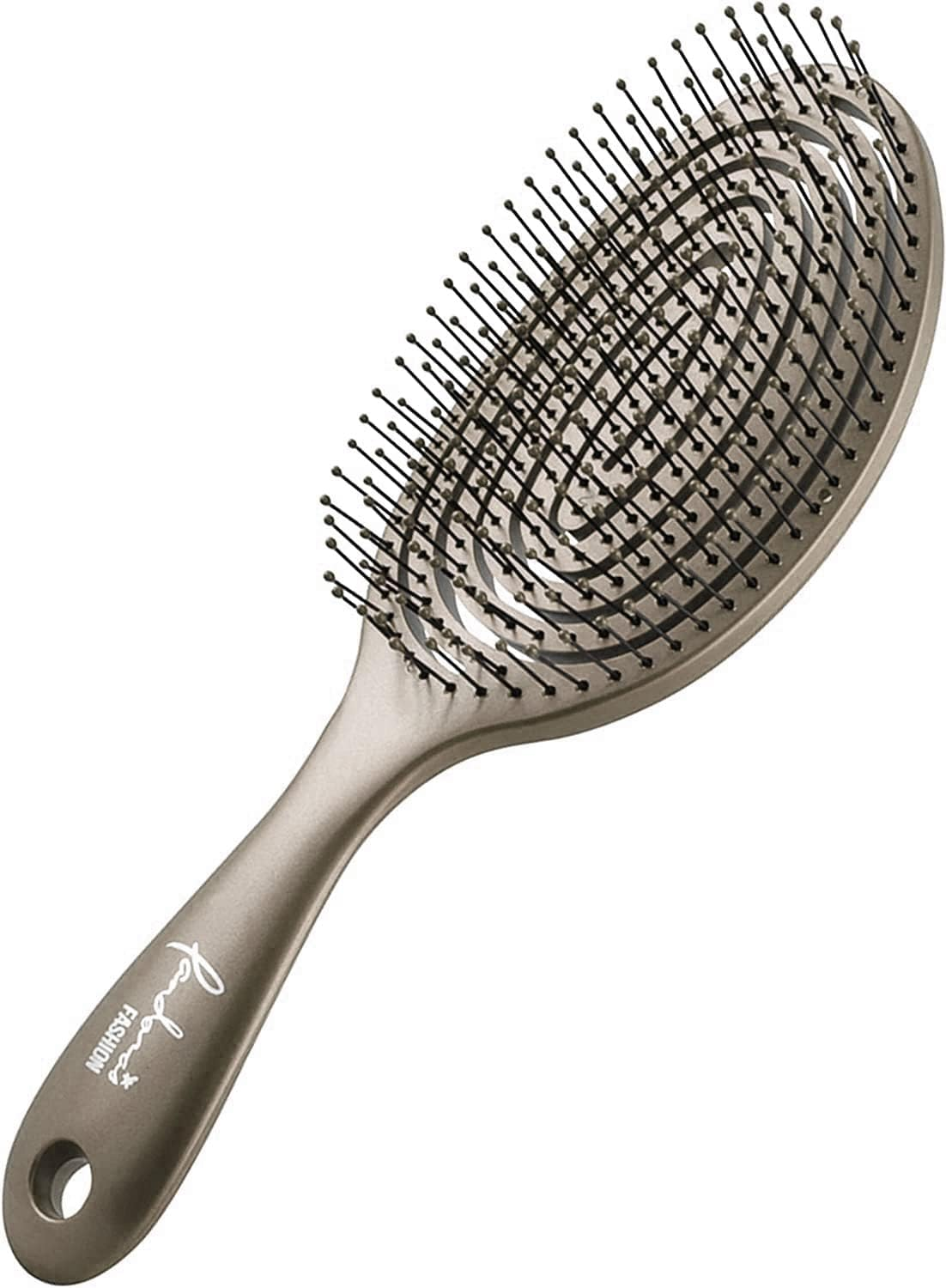 Kinugawa Company A8200BR Hair Brush 3D Detangle Cushion Scalp Massage Brush Spiral Brown Regular