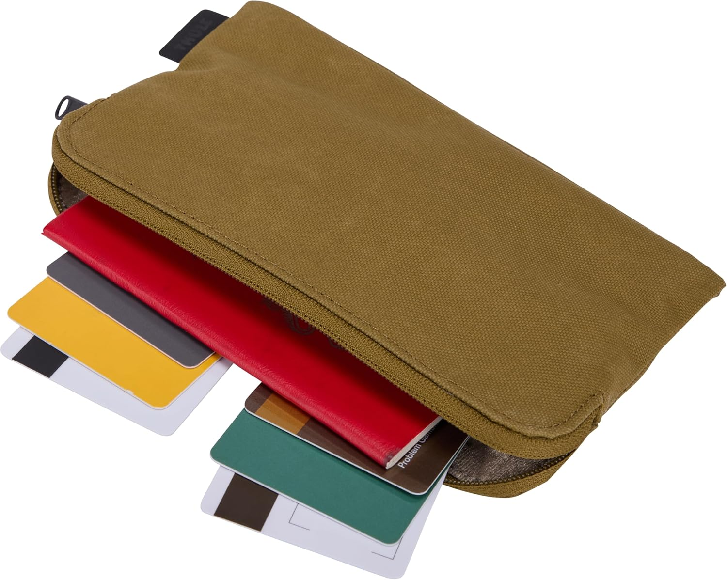 Thule Aion Travel Organizer - 2-In-1 Pouch Includes Travel Wallet and Electronics Bag - RFID Blocking Zipper Pouch - Internal Pockets to Stay Organized - 100% Recycled Waxed Pfc-Free Fabric image number 5