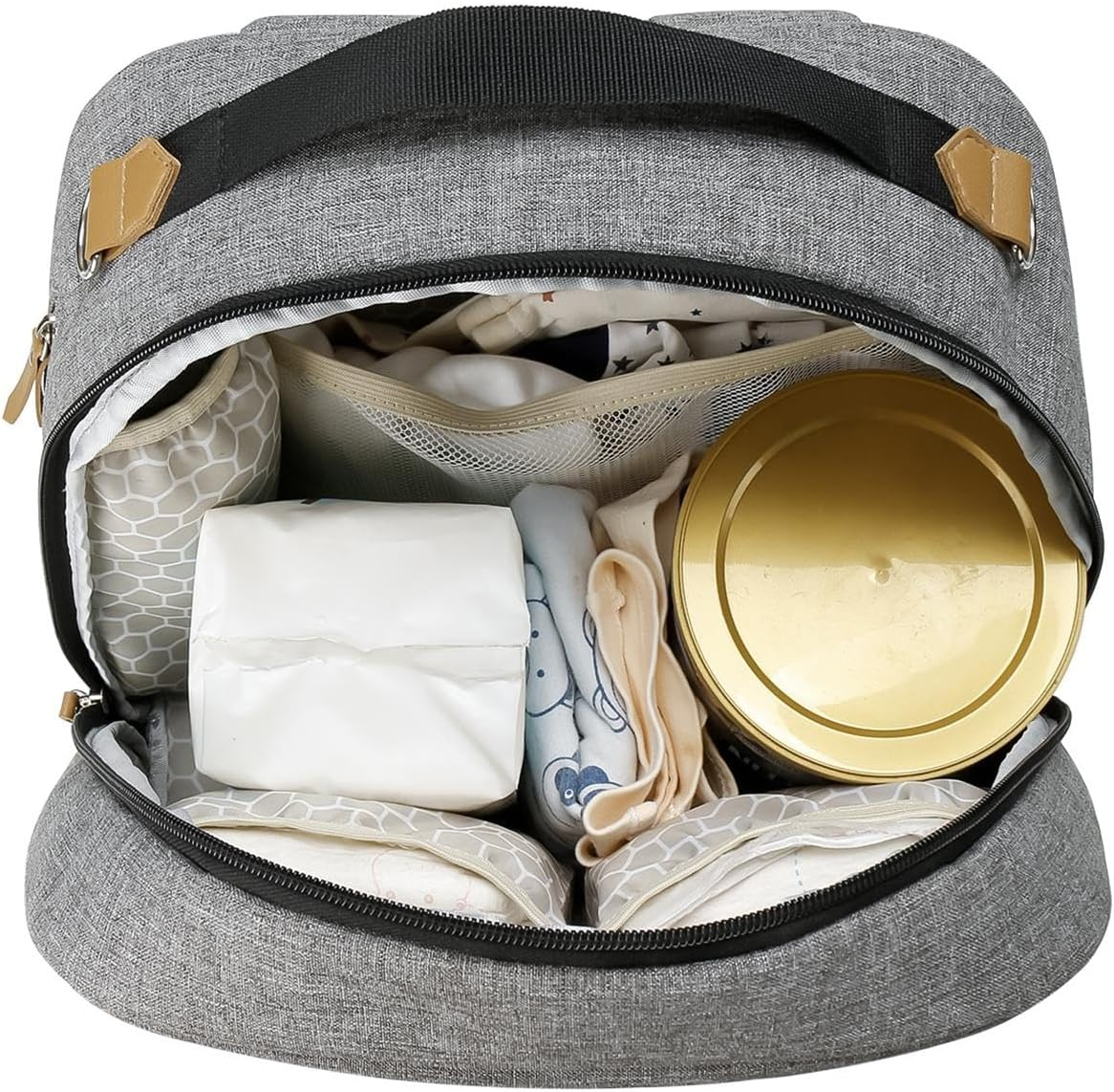 Portable Diaper Bag Backpack for Parents with Large Storage, Multicolor A, as Described image number 4