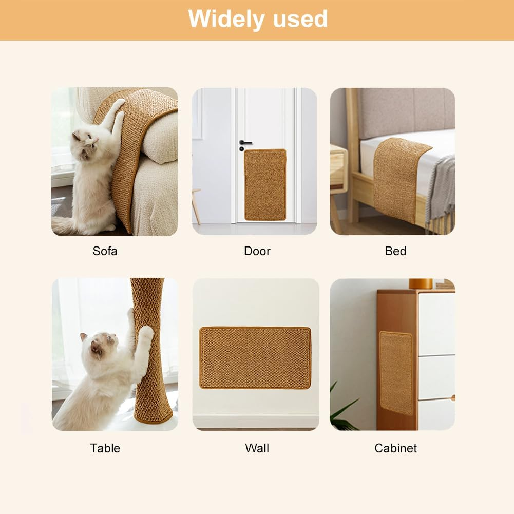 Cat Scratching Mat, Cat Scratching Boards, Scratching Pads for Cats, Prevent Your Cat from Scratching Your Sofa and Other Furniture for Sofas, Doors, Beds, Tables, Walls, 30 X 60 Cm image number 4