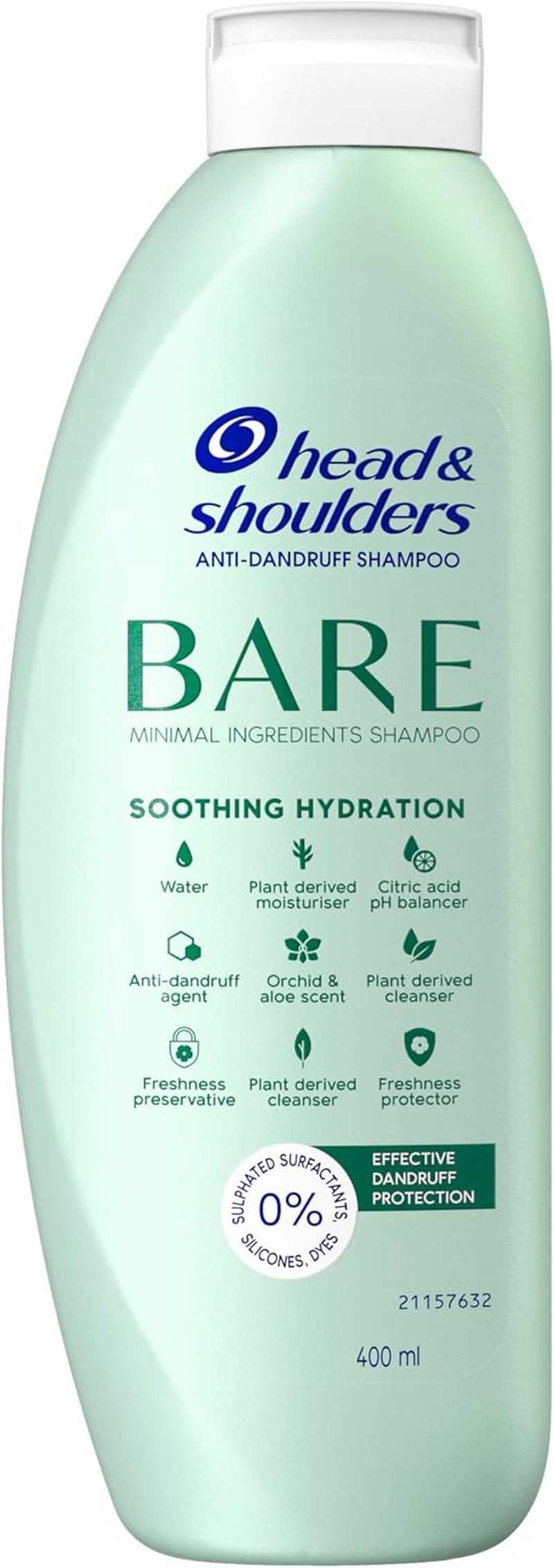 Head & Shoulders BARE Pure Clean Minimal Ingredients anti Dandruff Shampoo 400Ml (Pack of 2) image number 2