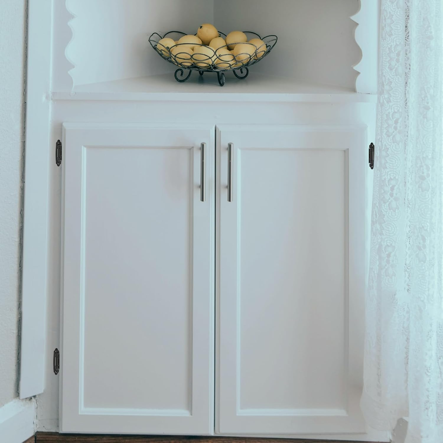 Home Expert 30 Pack (15 Pairs) Matte Black Cabinet Hinges for Kitchen Doors, Self-Closing, 1/2 Inch Overlay (Variable), Semi-Concealed Face Frame, Surface Mount Cabinet Hardware - 50, Gold image number 6