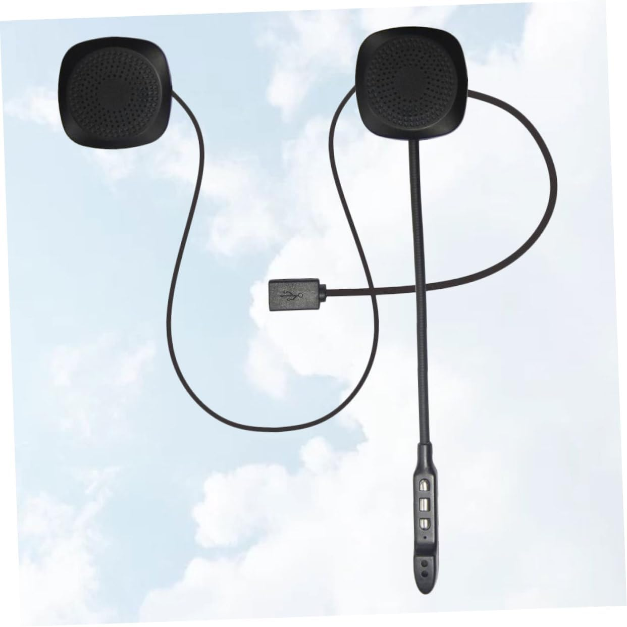 TEHAUX 1Pc Motorcycle Helmet Earphone with Mic Wireless Earpiece for Riders Durable in Helmet Design Superb Sound Quality Essential for Motorcycle Travel Black image number 6