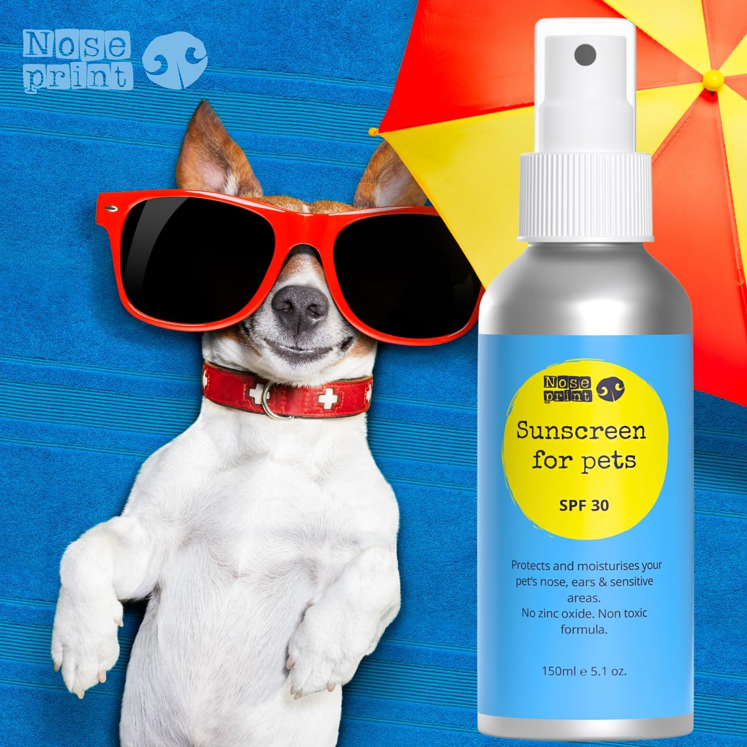 SPF 30 Pet Sunscreen Lotion Bottle Sun Protection for Pets 150 ML + 60ML Dog Paw Balm Sun Cream Balm Moisturising Sunscreen for Dogs and Cat Non-Toxic Formula Dog Nose | Dog Sun Protection image number 1