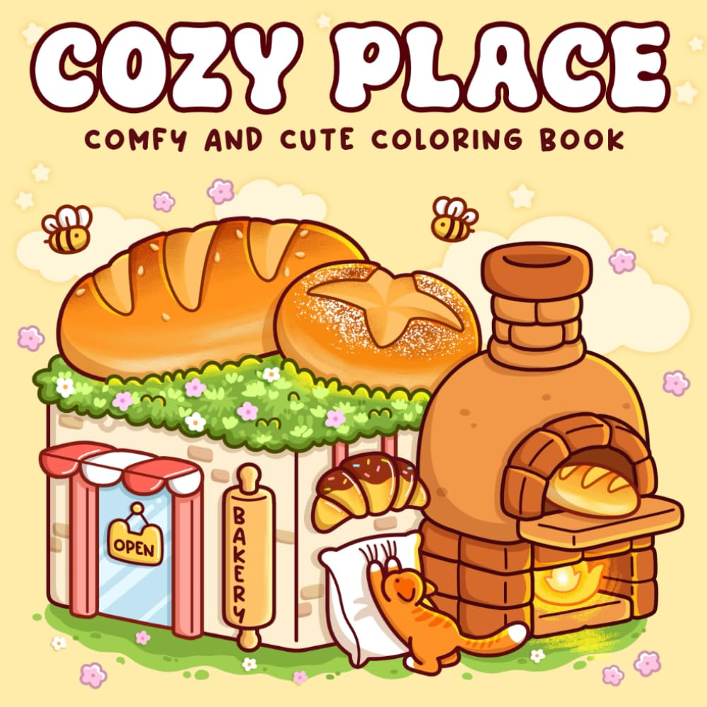 Cozy Place: Comfy and Cute Coloring Book for Adults and Teens Featuring Hygge Corners and Little Spaces for Relaxation and Stress Free