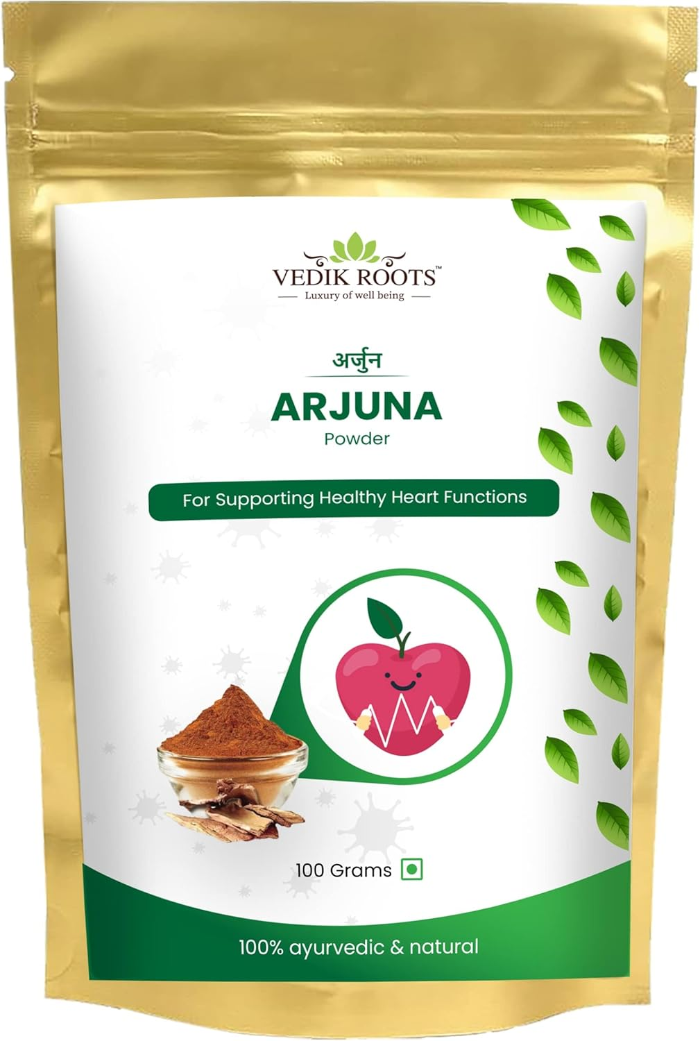 Vedikroots Organic Arjuna Bark Powder 100 G Supports Healthy Heart Functions Arjun Ki Chaal Powder Promotes Healthy Metabolism (Pack of 1) image number 3