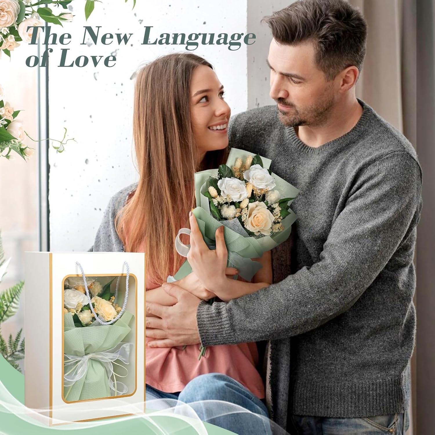 Bloom&lsquo;S Diary Preserved Flower Bouquet, Long Lasting Forever Roses Bouquet, Gift, Valentine'S Day, Mother'S Day, Anniversary, Birthday image number 5