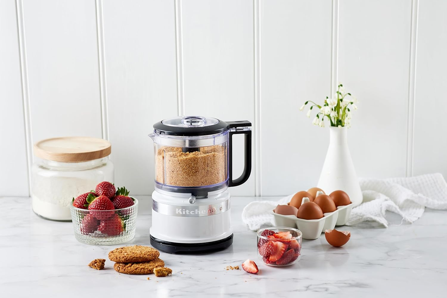 Kitchenaid 3.5 Cup Mini Food Chopper - White 5KFC3516AWH - Contour Silver image number 7