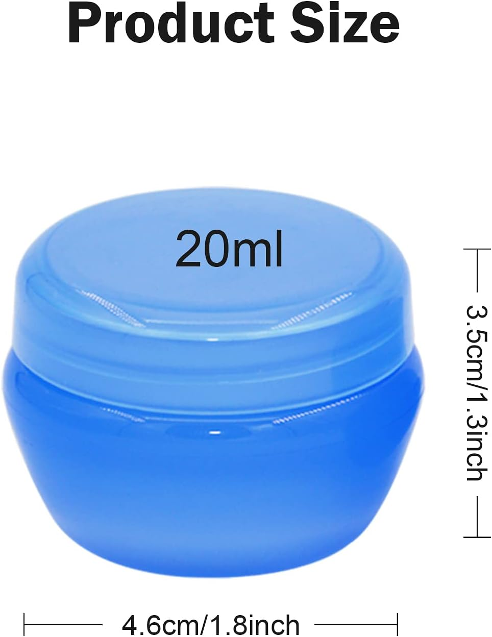 6Pcs Plastic Small Travel Containers for Toiletries, Leakproof Refillable Cosmetics Makeup Jars with Lids for Cream Gel Paste image number 1
