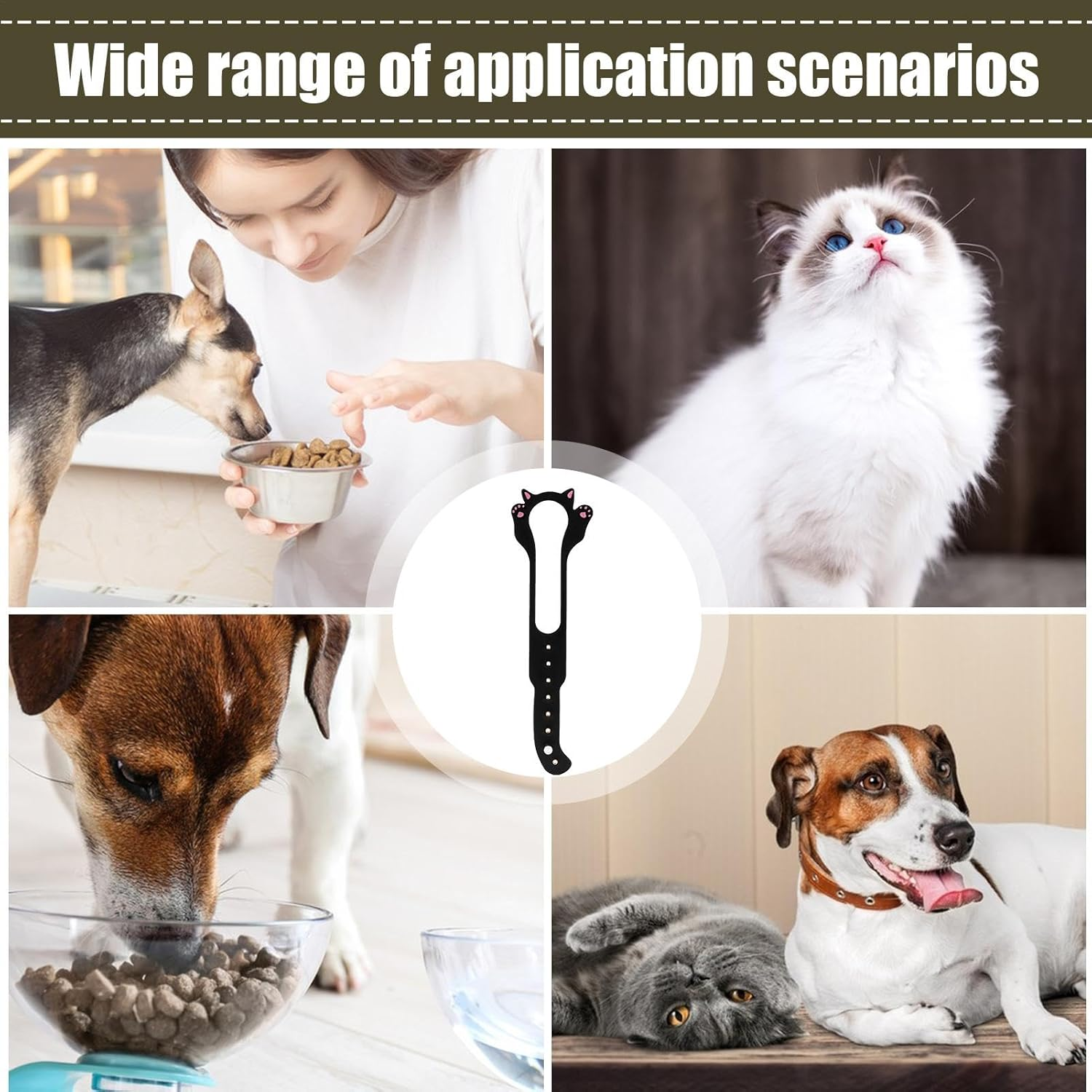 Cat Paw Door Lock, Cat Door Latch Holder, Pet Door Strap for Cat Door Options, Keep Dogs Out, No Tool Required and No Wall Damage Adjustable Pet Gate Holder for Holding Animals image number 5