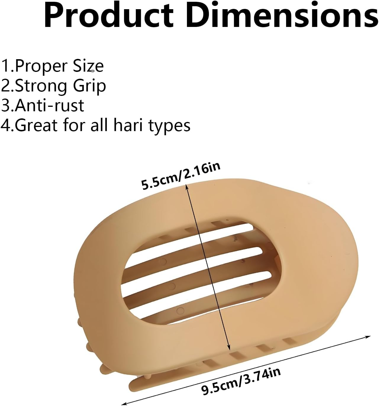 Topbine 4 Pcs Flat Hair Clips for Women,French Design Flat Hair Claws,Fashionable Geometry Hold Lay down Claw Clamps Hair Barrettes Alligator Clip for Thick Thin Hair image number 2