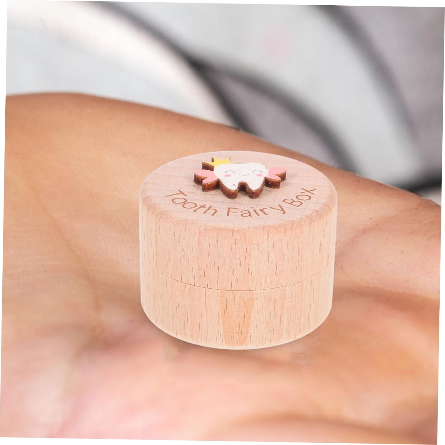 Wooden Boy Girl'S Teeth Box Keepsake Organizer Cute Tooth Storage Box for Boys and Girls and Commemorative Moments at Home image number 4