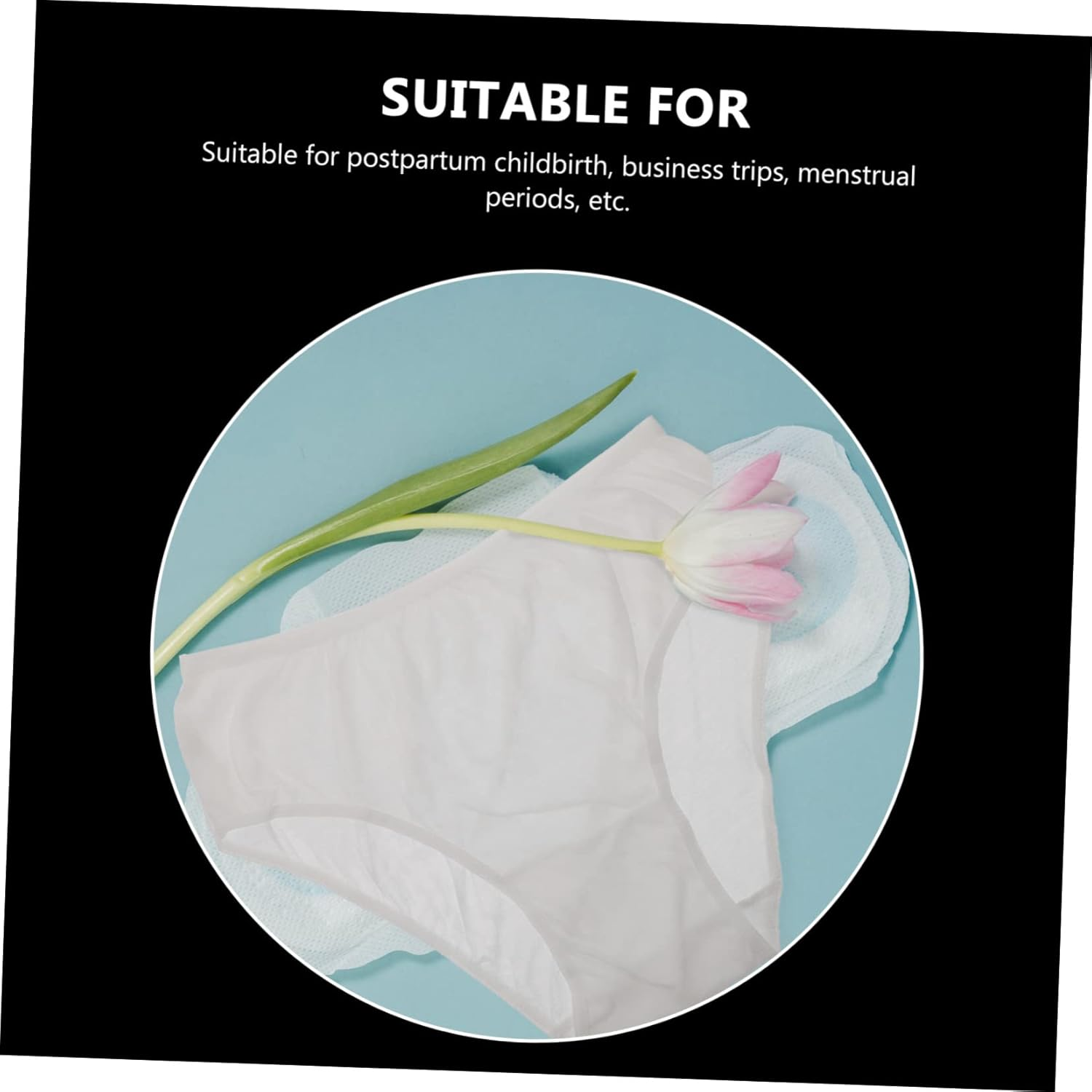 4Pcs Disposable Maternity Underwear Comfortable Breathable Pants for Pregnant Women White XXL image number 3