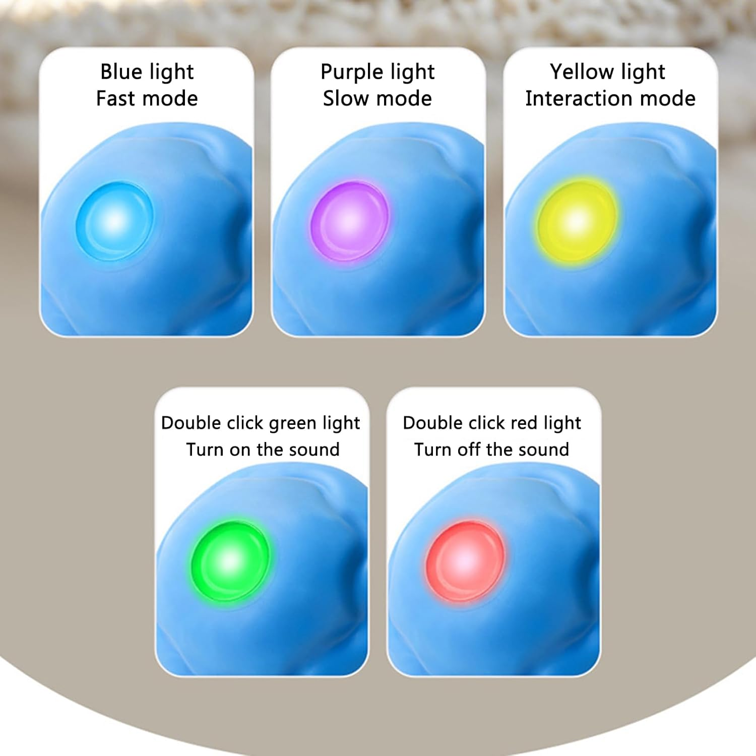 Komiyaa Interactive Dog Ball Toys, USB Rechargeable Squeaky Interactive Rolling Dog Toys Ball, 2025 Upgrade 3 Modes Automatic Moving Dog Ball Chew Toy for Small/Medium/Large Dog Indoor/Outdoor image number 1