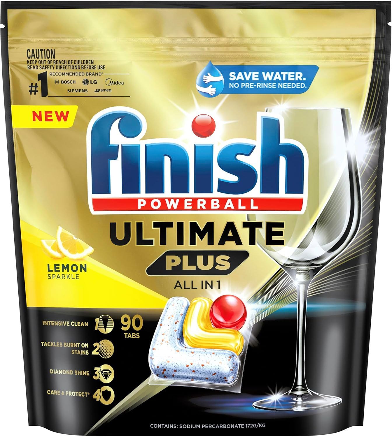 Finish Ultimate Pro plus Dishwasher 90 Tablets image number 1