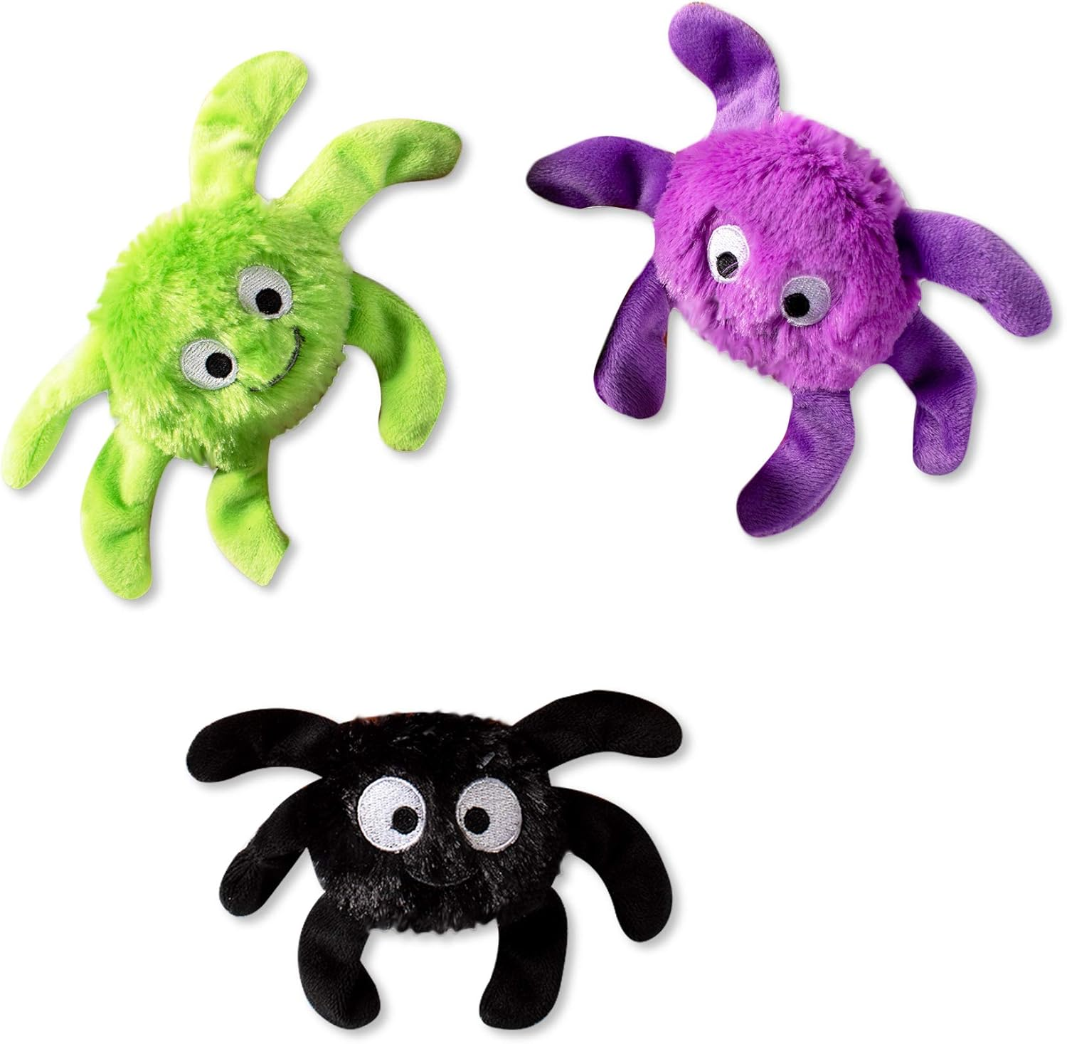 Fringe Studio Mini Dog Toy Set, Creepy Crawly Spiders, Set of 3 (289479)