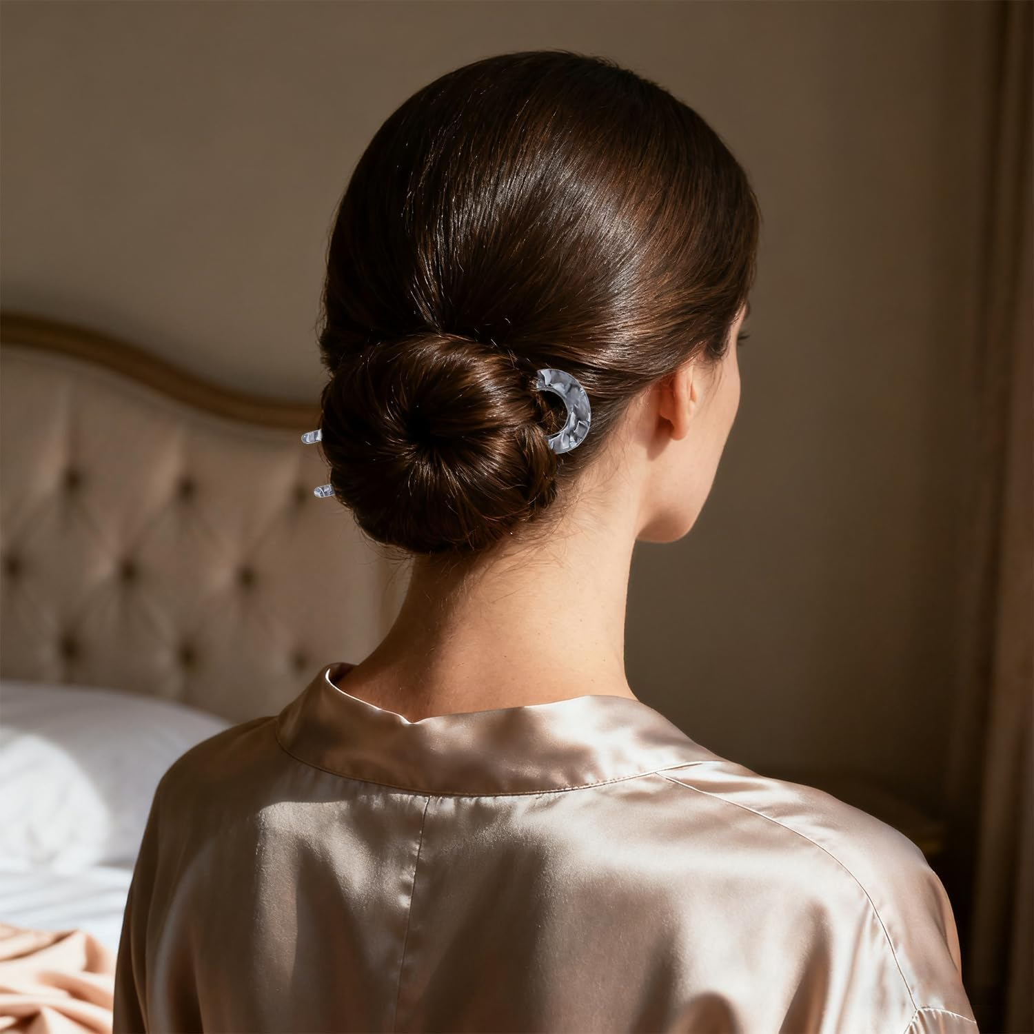 3 Pcs Hair Pins, Prestige U-Shaped French Hairpins for Women Buns Thick Fine Long Curls Styling Accessories image number 5