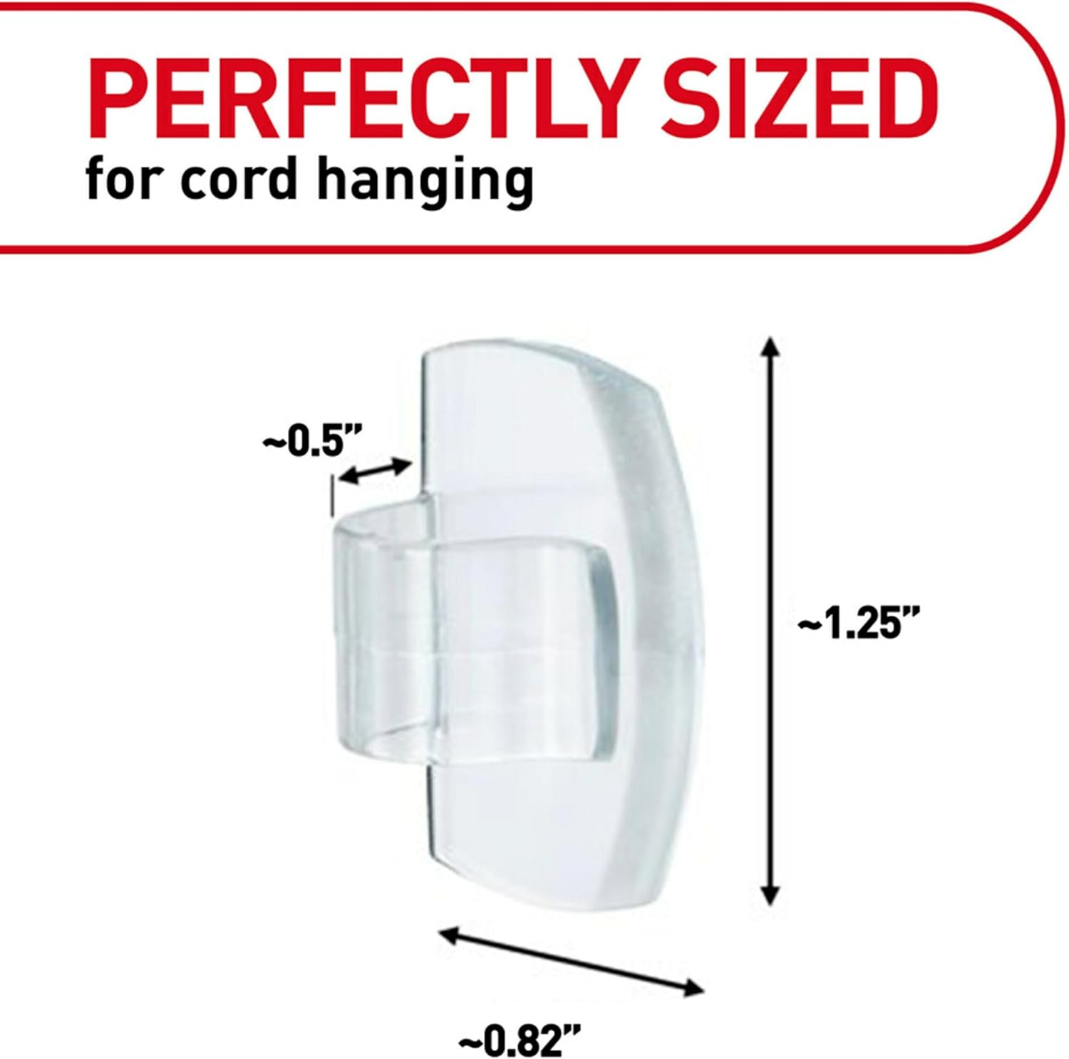 Command round Cord Clips, Clear, 10-Clip, 4-Pack (40 Clips Total) image number 3