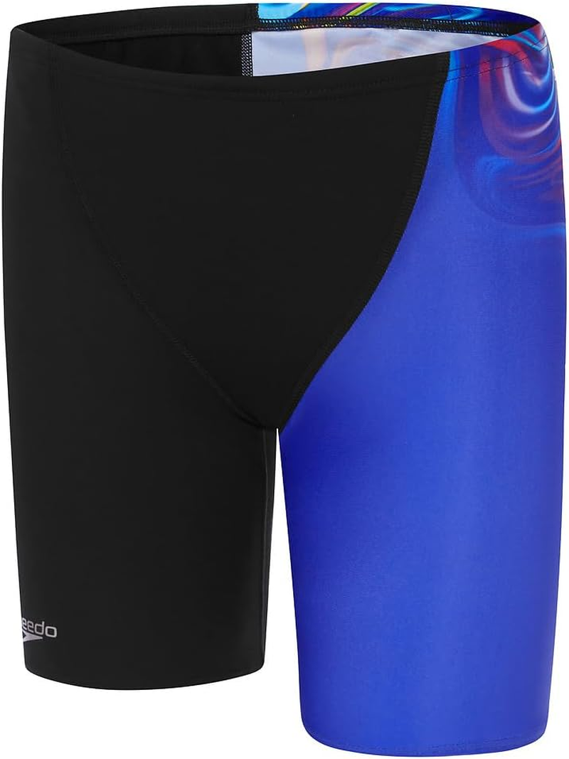 Speedo Boy'S Eng Printed Jammer, Molten Blend- Cobalt Pop, 5-6 image number 1