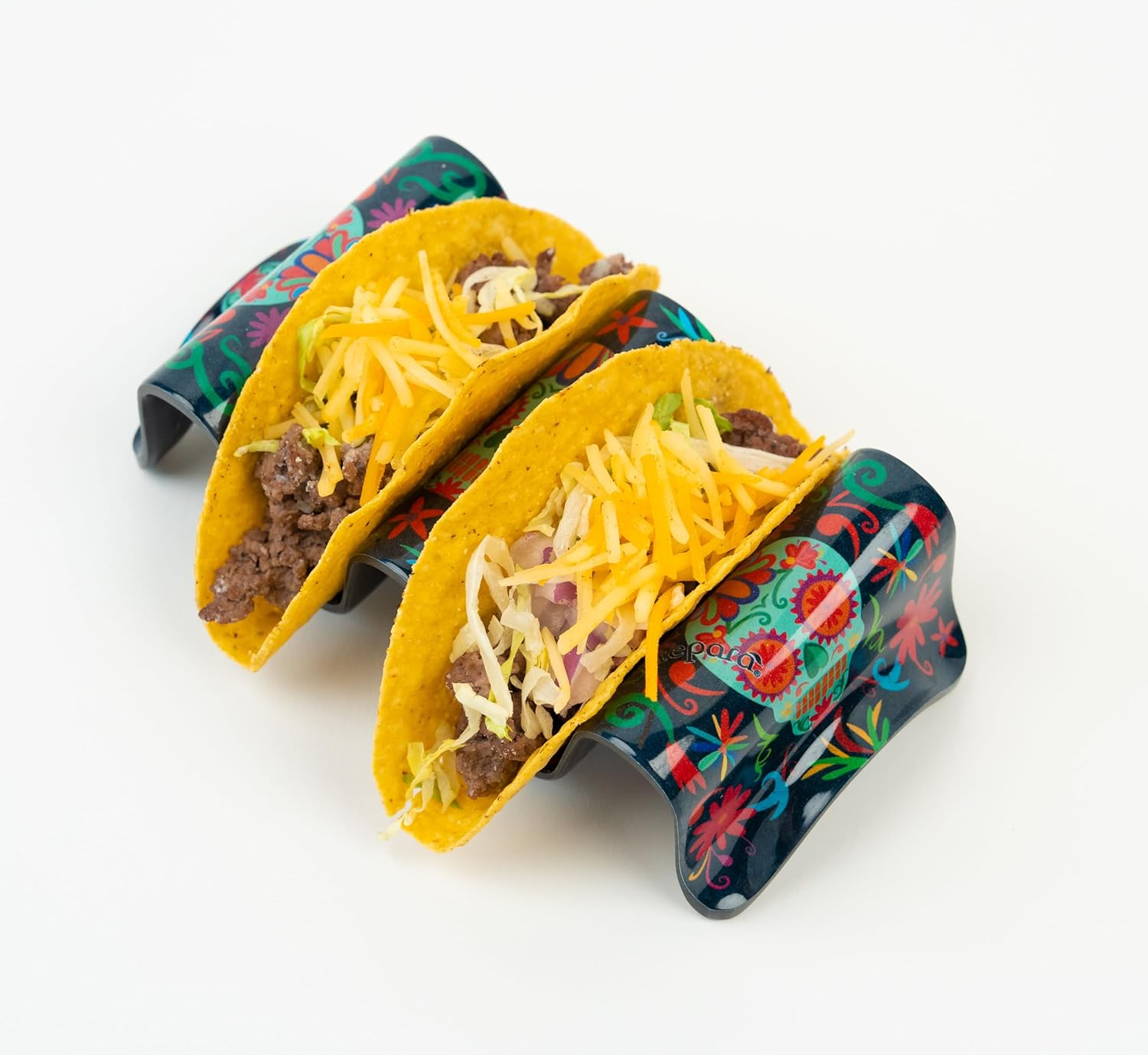 Prepara Day of the Dead Taco Holder &ndash; Holds 3 Shells &ndash; Multicolour &ndash; 8.9 X 19.1 X 4.6 Cm &ndash; Fun Novelty Taco Stand for Parties & Dinners image number 4