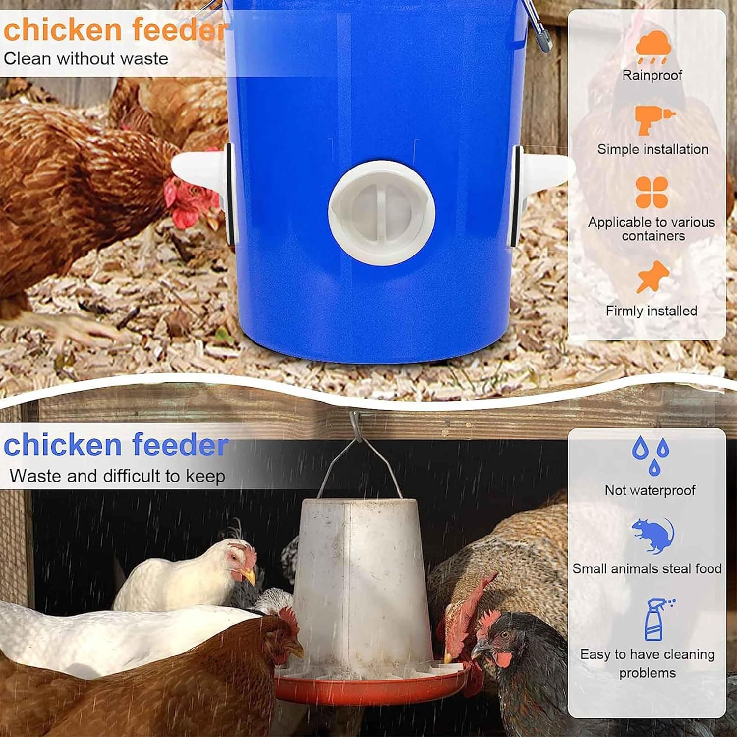 DTOTSFCZF 6 Pcs Chicken Feeder Water Dispenser Coop Accessories Band Hole Saw for Bucket image number 6