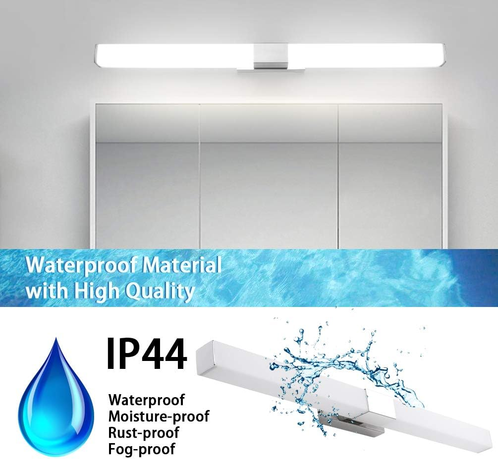 Klighten LED Mirror Light Bathroom 80 Cm, 16 W Mirror Lamp IP44 Wall Light Bathroom Bathroom Lamp for Mirror Bathroom Mirror Lamp, 1360 Lumen, Cool White 5500 K image number 2