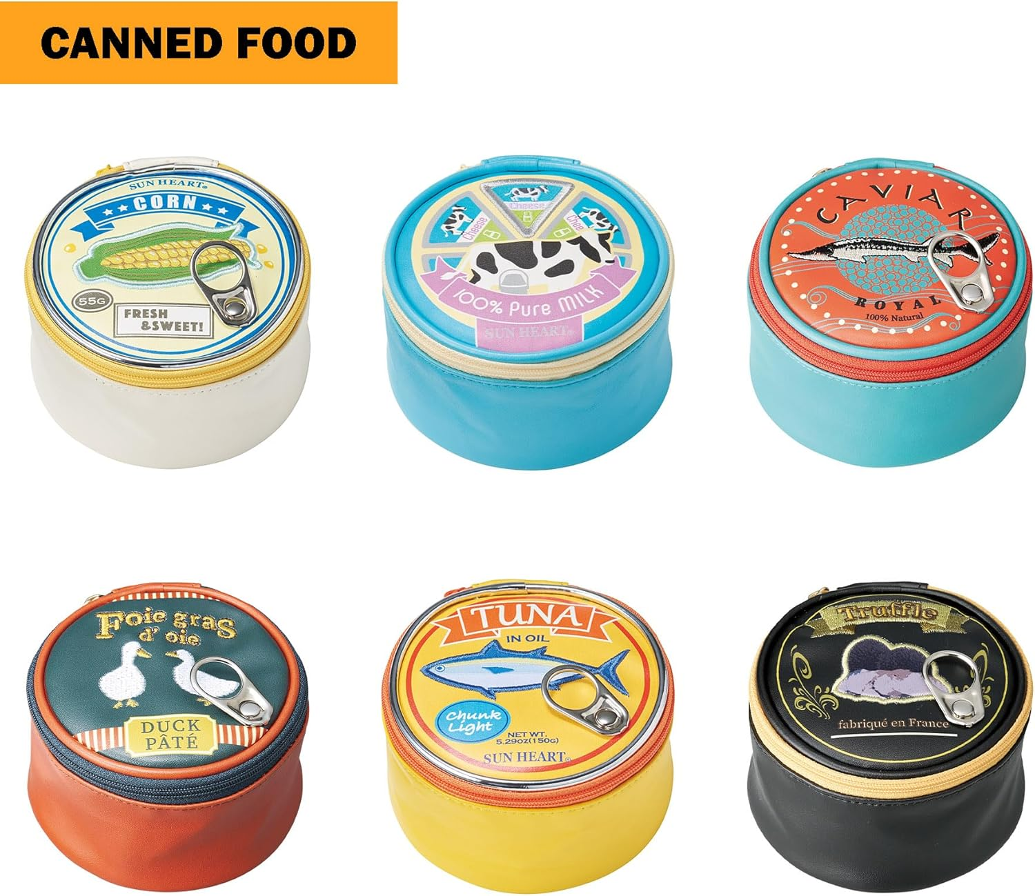Marushin 0585020800 Caviar Canned Food Funny Cosmetic Pouch