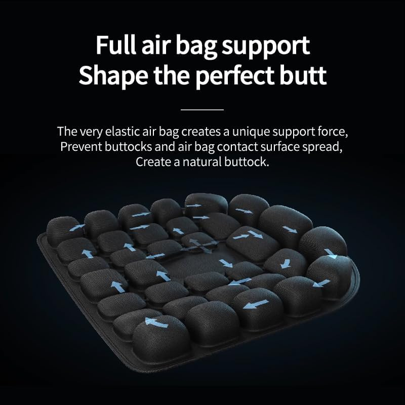 Self-Inflating Travel Cushion, 3D Air Cell Comfortable Travel Air Seat,Self-Inflatable Portable Airplane Seat Cushion for Car, Office Chair, Wheelchair