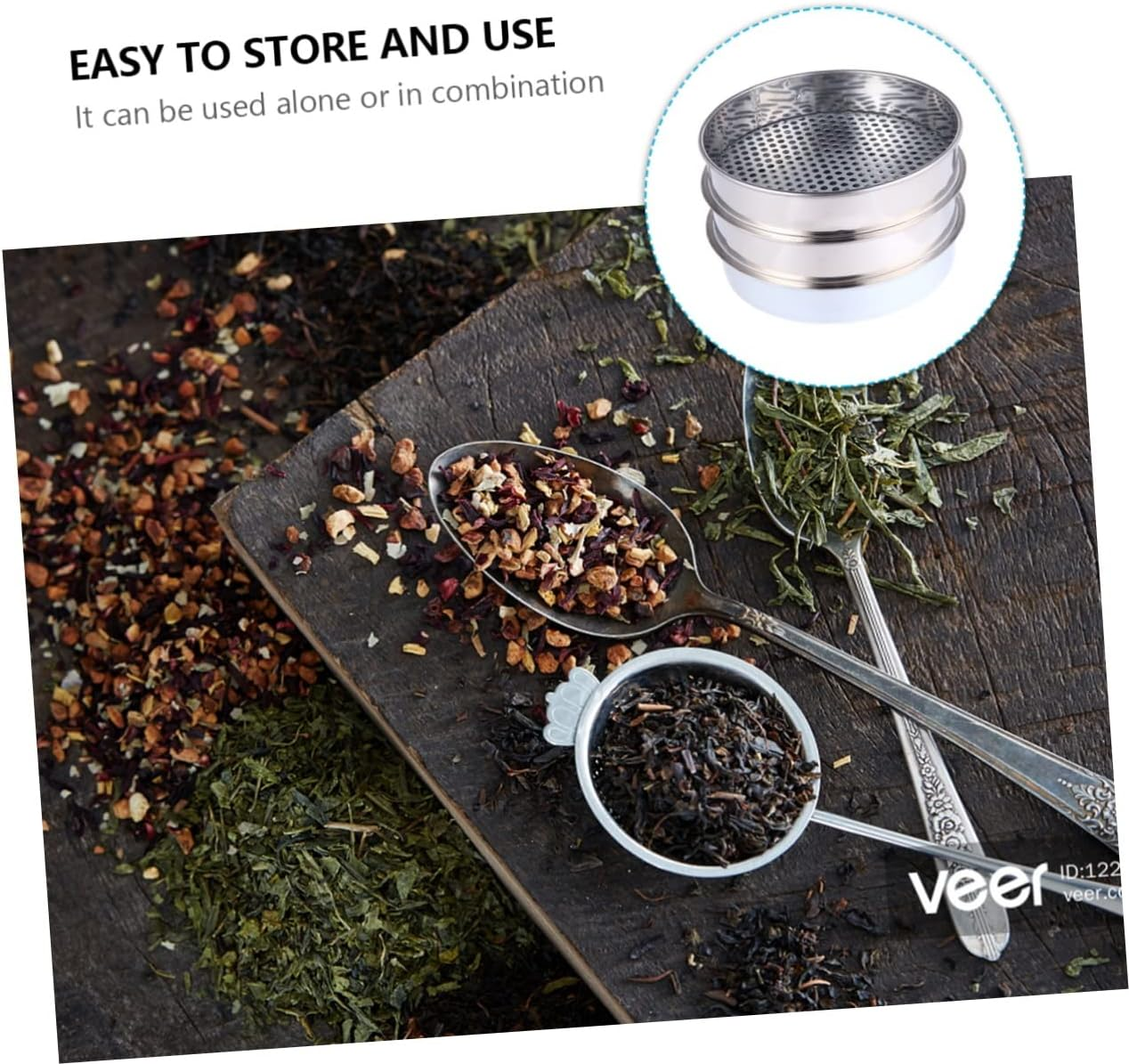 YARNOW 3Pcs Stainless Steel Mesh Sieve Garden Soil Sifter Fossicking Sieve for Soil Strainer image number 5