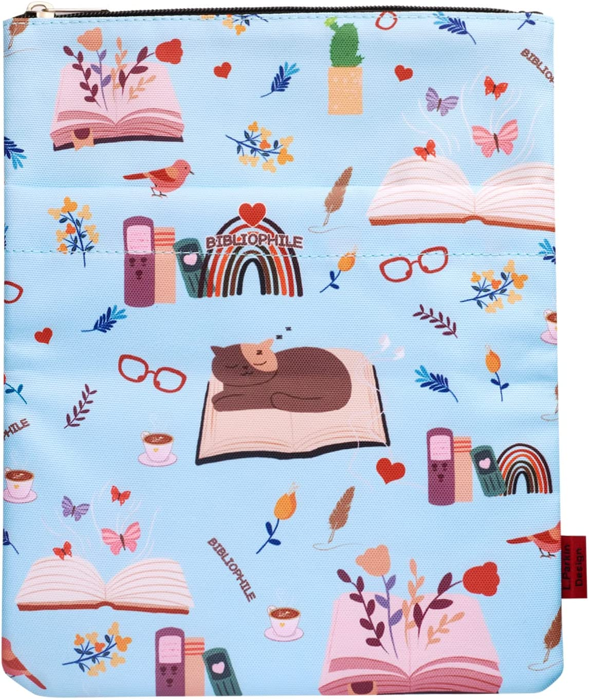 Book Sleeve for Book Lovers, Bibliophile Book Protector, Book Covers for Paperbacks, Washable Fabric, Book Sleeves with Zipper, Medium 11 Inch X 8.7 Inch image number 4