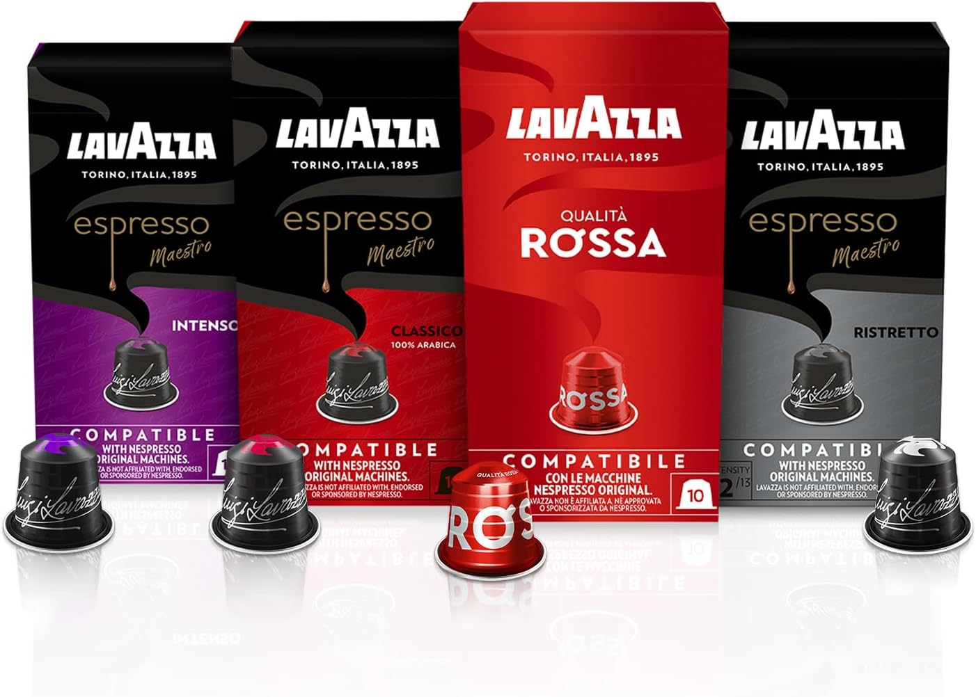 Lavazza, Compatible Coffee Pods Variety Pack, 40 Nespresso Compatible Capsules Featuring 4 Quality Lavazza Blends, Ideal for Nespresso Original Coffee Machines image number 3
