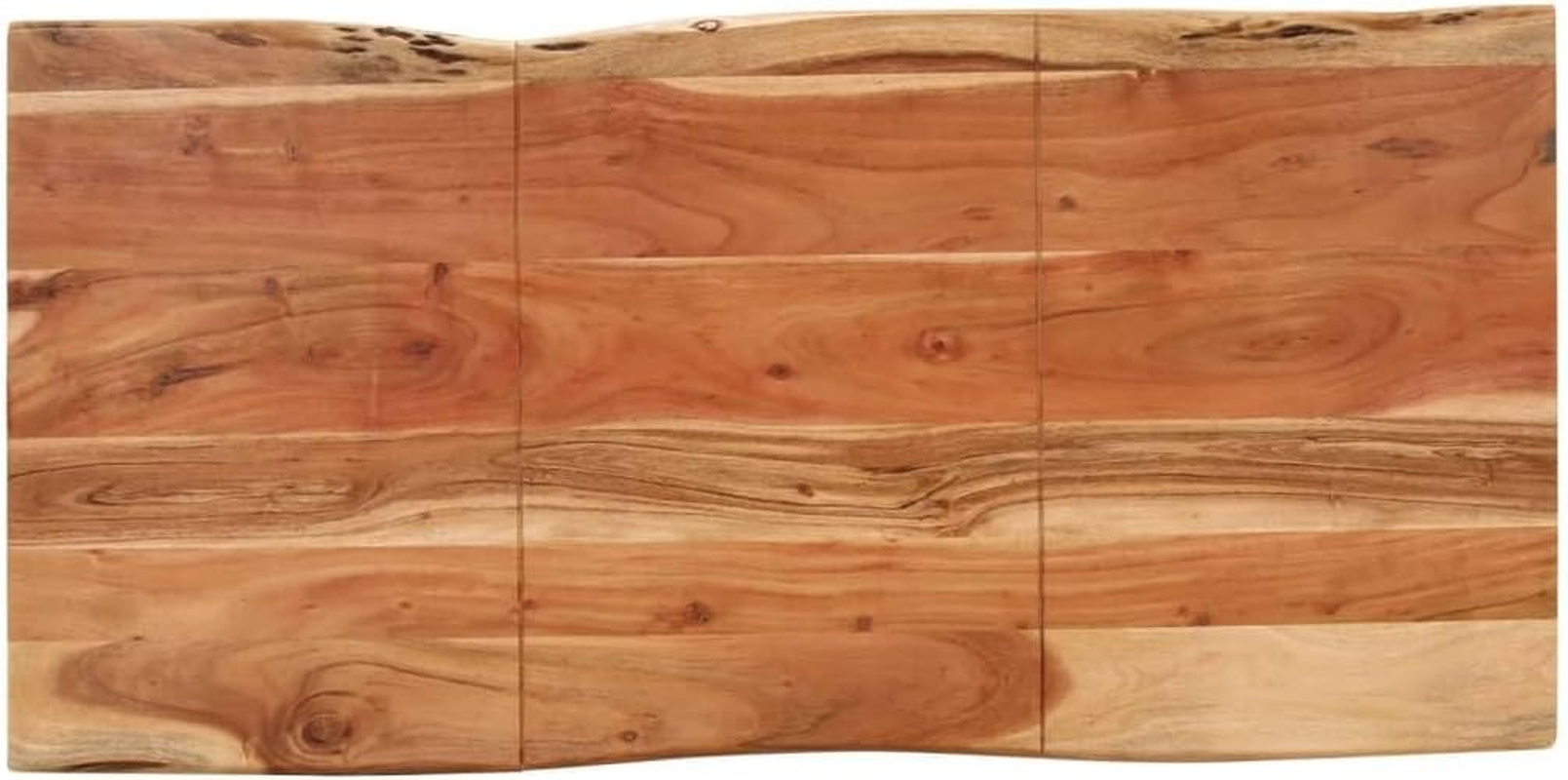 Vidaxl Acacia Wood Dining Table - Industrial Decor - Solid Wood with Powder-Coated Iron Legs - Unique Live Edge Design - 140X70 Cm image number 1