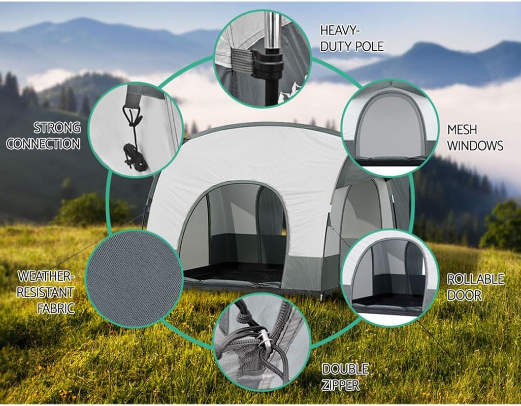 Weisshorn Pop up Beach Tent, SUV Car Camping Tents Portable Side Awning Shade Shelter, Easy Instant Setup Privacy Change Room Lightweight Sun Protection Outdoor Fishing Family Picnic Grey image number 3