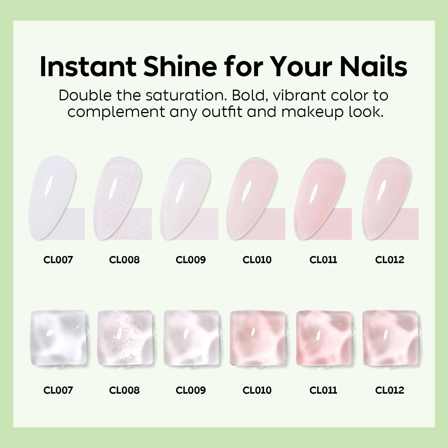 Luxbon 7 in 1 Builder Base Colour Gel Nail Polish Set, 6 Colours Nail Extension Enhancement Nude Gel Polish Pink Peach Nail Polish for Nails UV LED Soak off Nail Art Design Gifts for Women Kit 002 image number 6