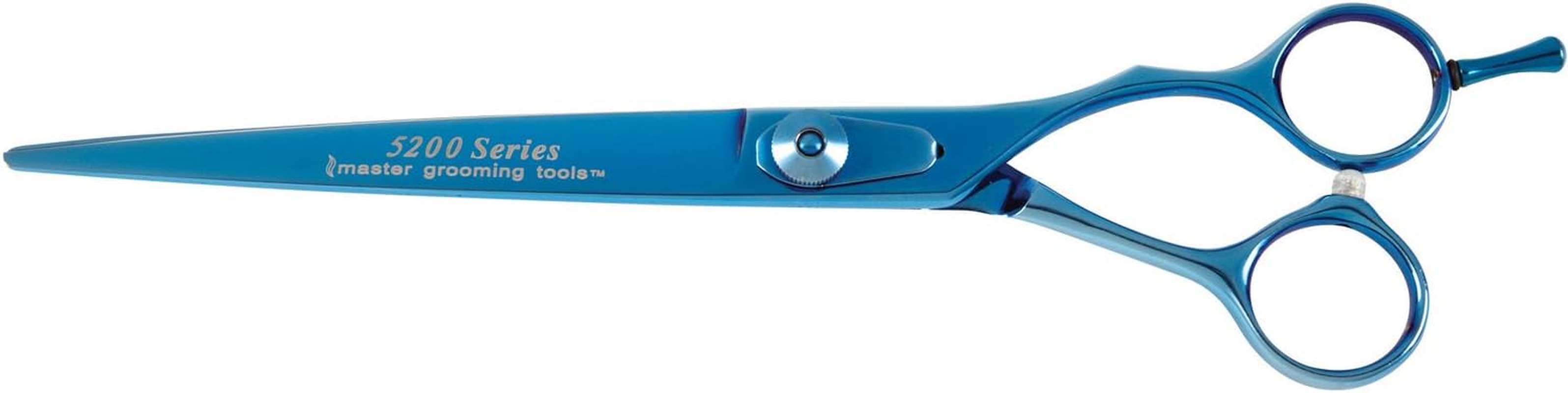 Master Grooming Tools 5200 Blue Titanium Shears &mdash; High-Performance Shears for Grooming Dogs - Straight, 6&frac12;"