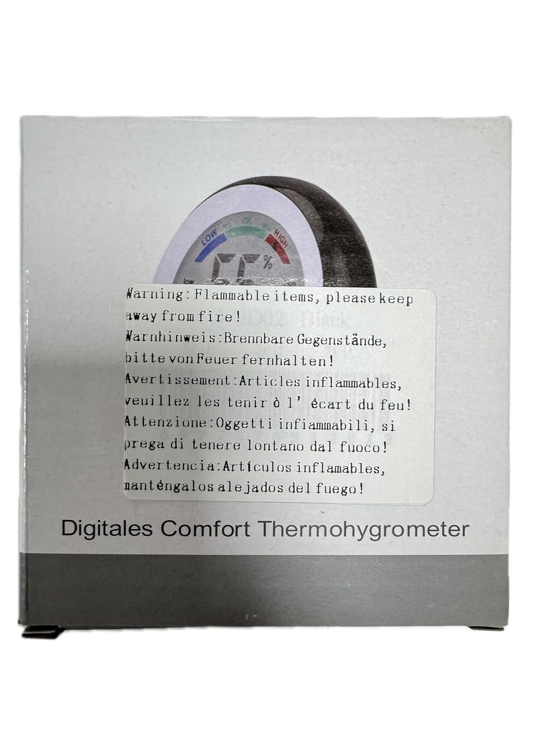 Meichoon Indoor Outdoor Thermometer Hygrometer,Wireless Electronic Temperature Humidity Meter,Round Touch Screen Household Digital LCD Display Thermometer,Weather Station Tester,Ud02 Blue