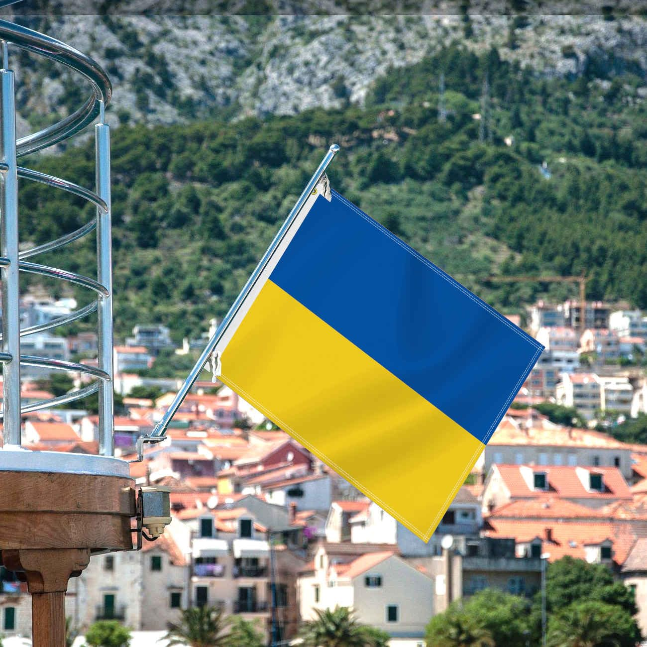 2&times;3 FT Ukraine Flag, 60&times;90 CM Medium 100D Ukrainians Outdoor Banner,Tiny Doube Side Printing Decor for Patio Garden with Brass Gromment