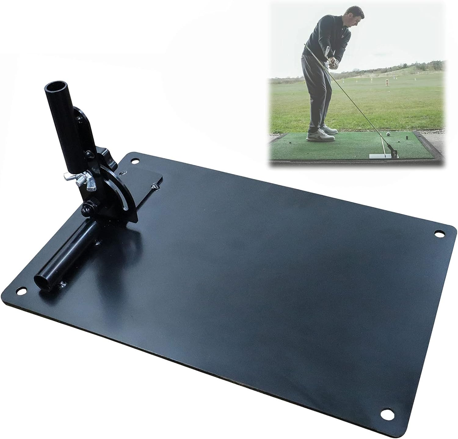 Golf Practice Plate Durable Metal Professional Swing Trainer Practice Tool Training Equipment Golfing Accessory image number 2