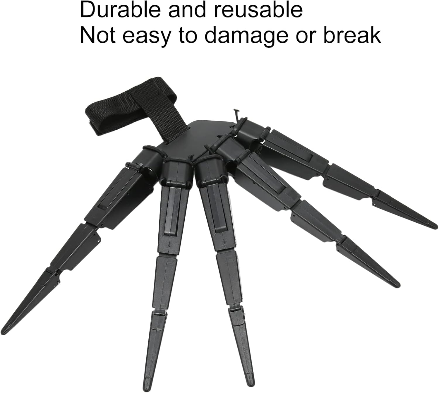 Halloween Articulated Finger Extension Toy, Wearable Flexible Scary Skeleton Hands Bone Claw, Witch Ghost Gloves Claws Extender Cosplay Props, Horrific Party Decoration(Left Hand) image number 1