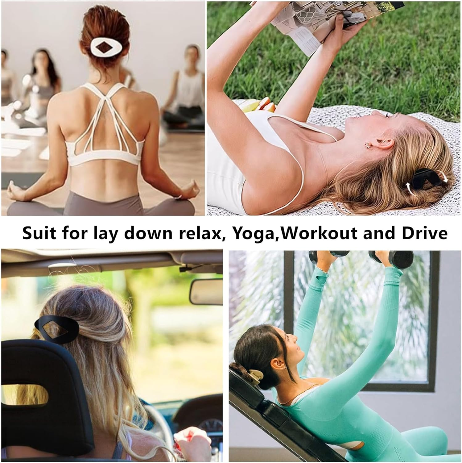 Pack of 4 Flat Hair Clips Women'S Flat Hair Claws Women'S Hair Clips Large Hair Clip for Thin Thick Hair image number 3