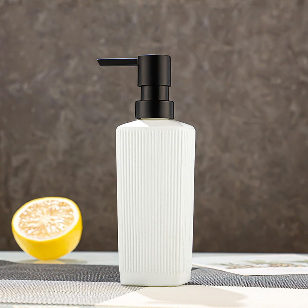 2Pack Glass Soap Dispenser, Shampoo and Conditioner Dispenser Bottles, Reusable Bathroom Shower Bottles Set, Elegant Hand Soap Dispenser for Bathroom & Kitchen image number 2