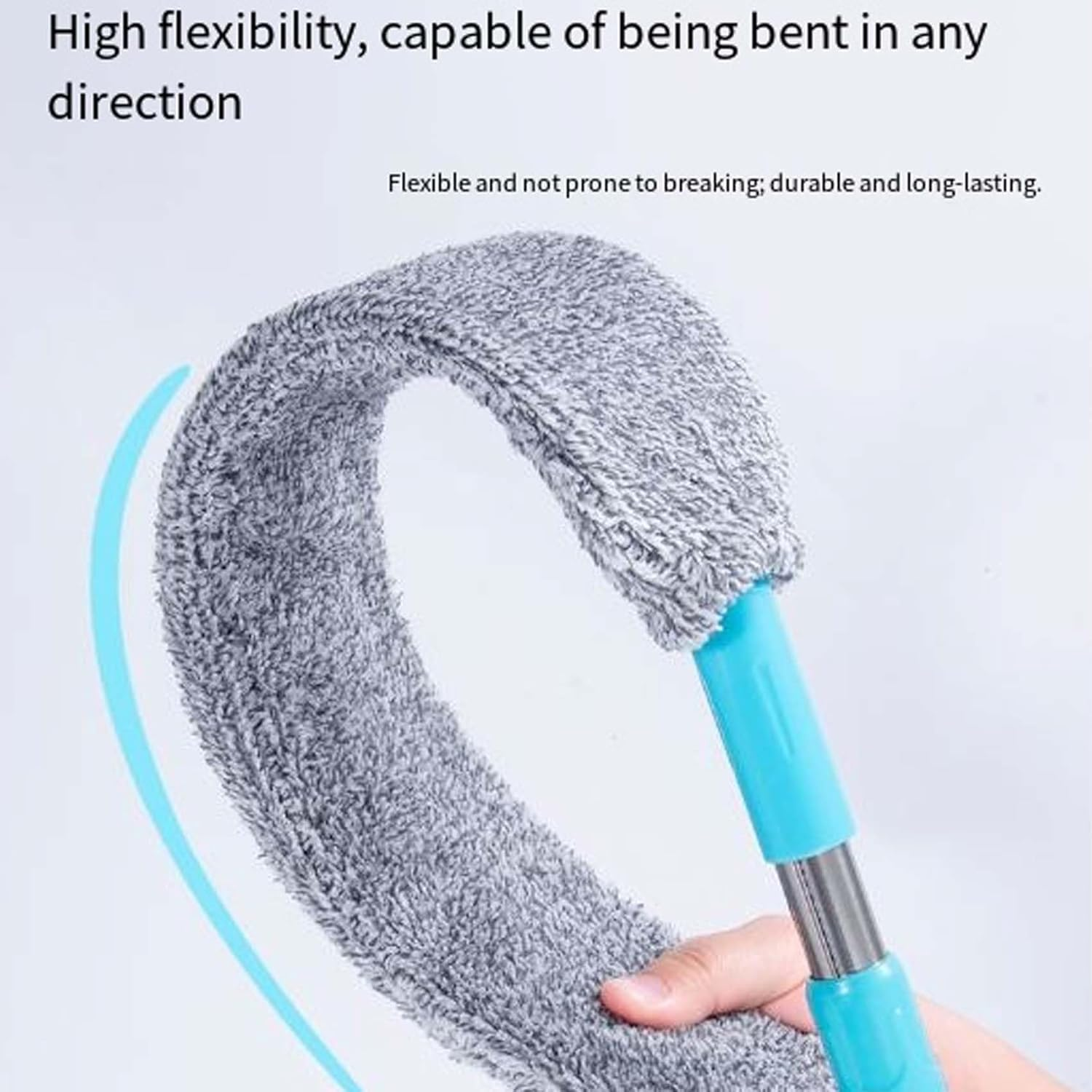 2026 Upgraded Saker plus Retractable Gap Dust Cleaning Artifact with 3 Microfiber Dusting Cloths,Extendable Duster Cleaning Tool,Reusable Washable Dusting Wand for Home,Ceiling,Blinds,Furniture (60In) image number 6