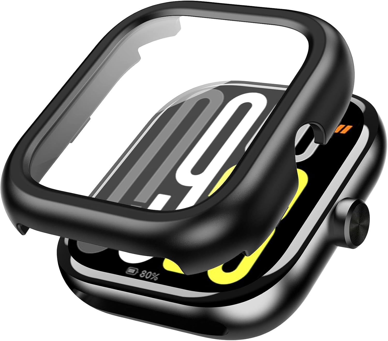 FDHYFGDY Case for Xiaomi Redmi Watch 5, All-Round PC Protective Case with Screen Protector, Screen Protector Compatible with Xiaomi Redmi Watch 5 - Black image number 2