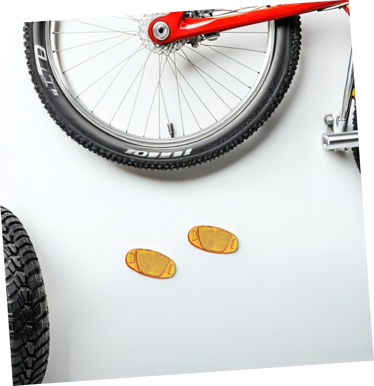 2 Sets Mountain Bike Reflective Warning Clips Safety Reflectors Front Rear for Night Visibility Cycling Accident Prevention image number 1