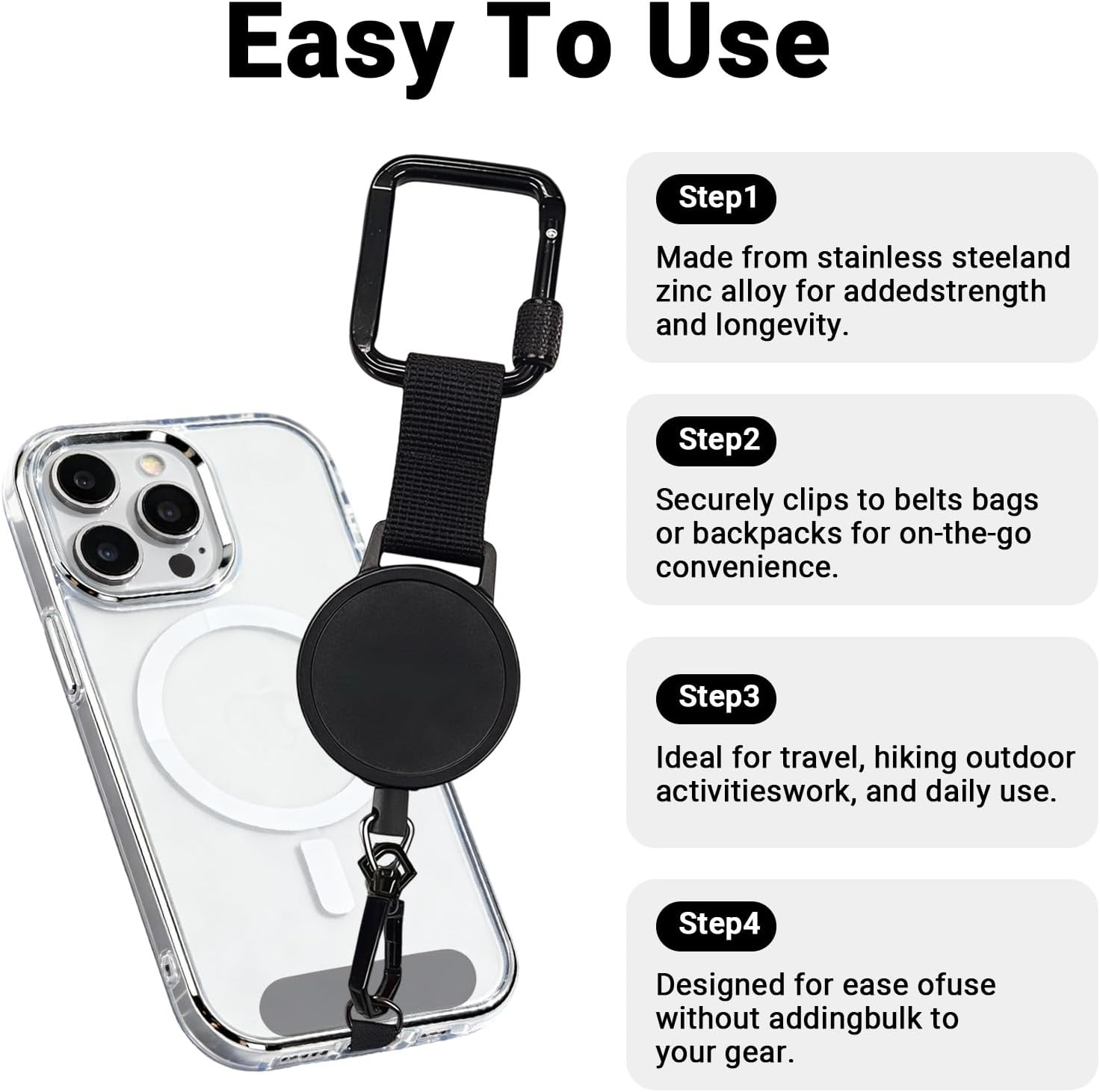 Vymoreon anti Theft Phone Strap & anti Theft Phone Lanyard - Adjustable Universal Premium Mobile Phone Lanyard for Keychain image number 4